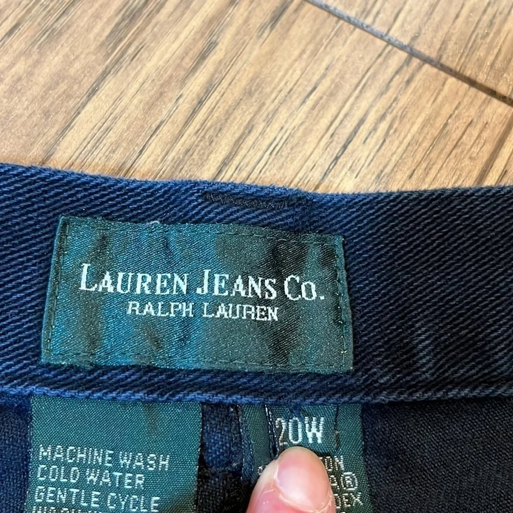 RALPH LAUREN JEANS CO. Navy straight legs jeans, size 20 W - Picture 3 of 4